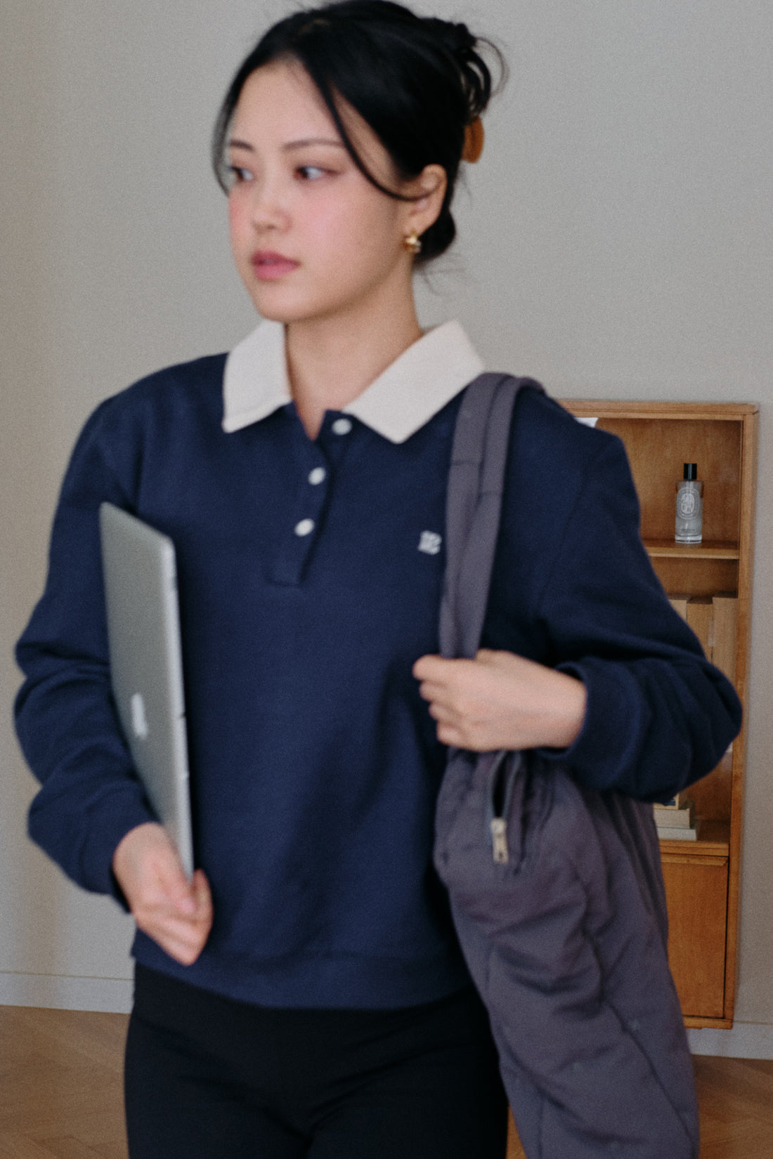 Jude Polo Pullover + Navy - Little Puffy