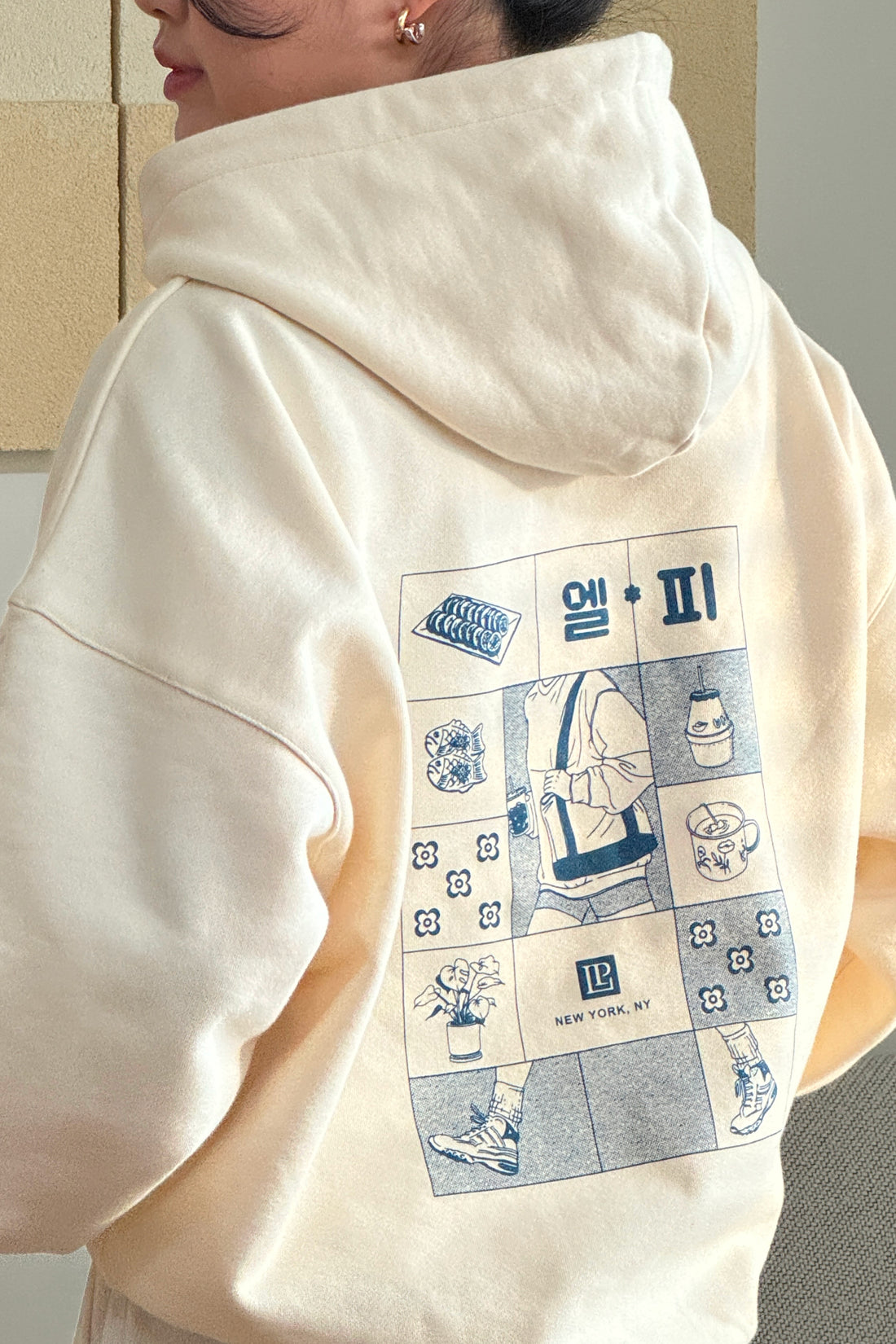 LP Graphic Hoodie + Ivory - Little Puffy