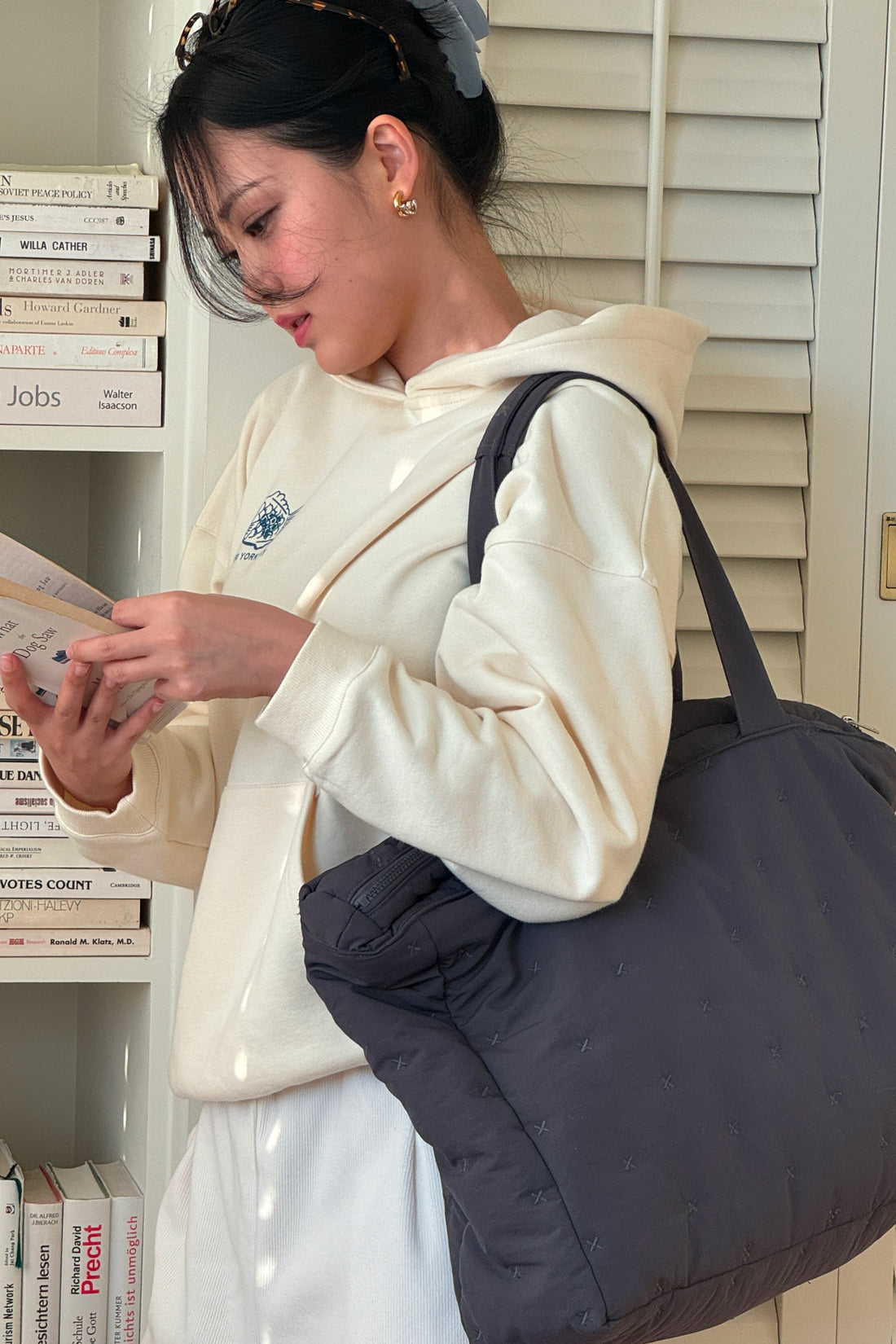 LP Graphic Hoodie + Ivory - Little Puffy