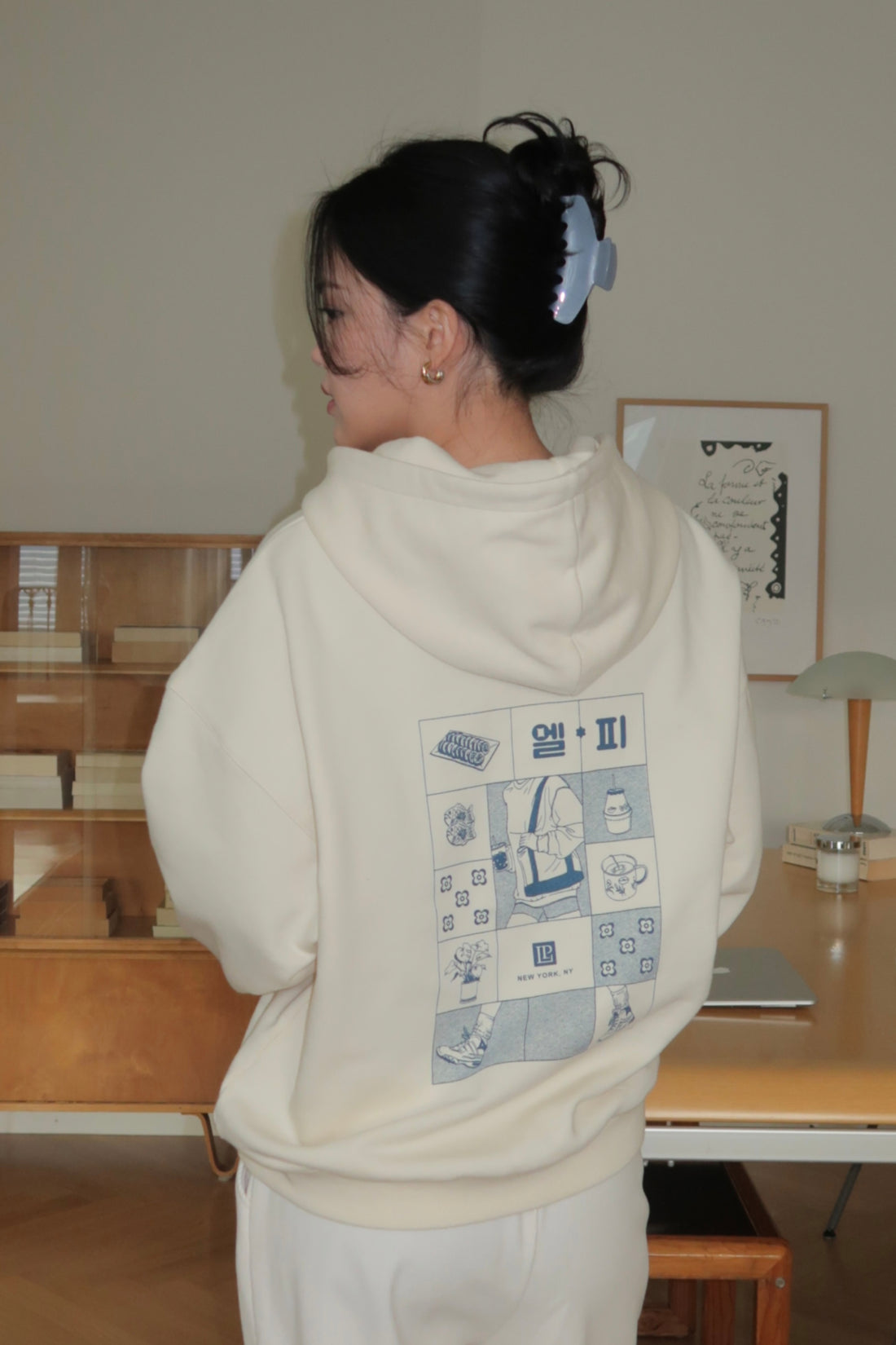 LP Graphic Hoodie + Ivory - Little Puffy