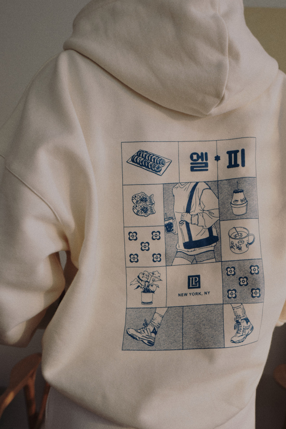 LP Graphic Hoodie + Ivory - Little Puffy