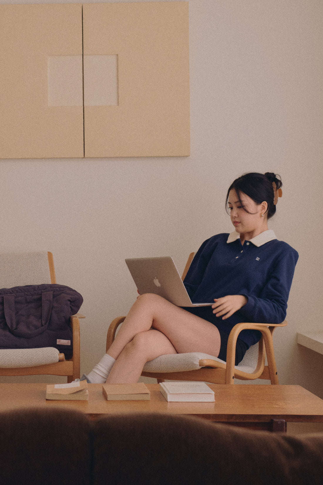 Jude Polo Pullover + Navy - Little Puffy