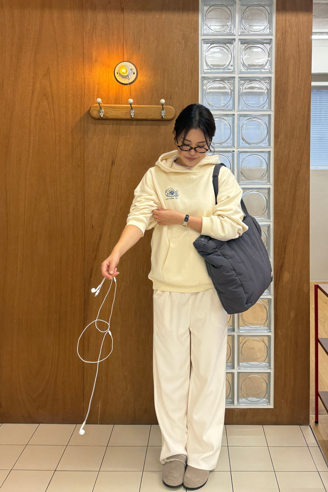 LP Graphic Hoodie + Ivory - Little Puffy