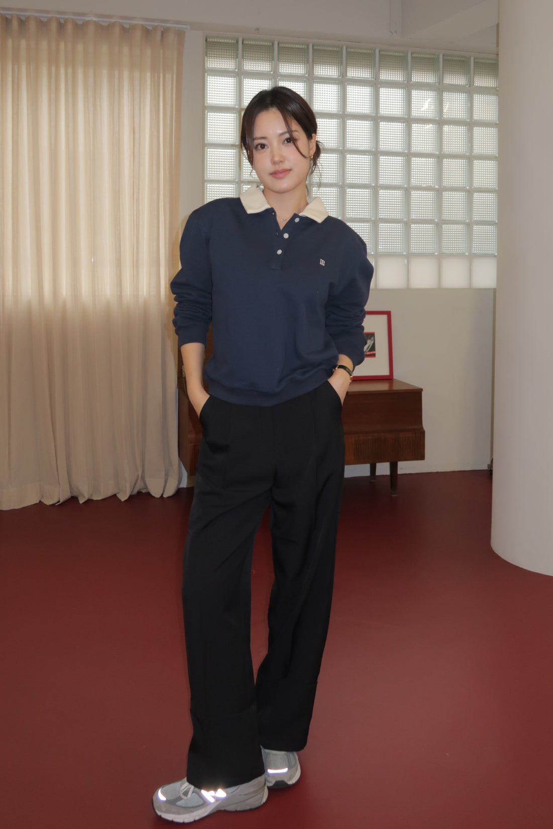 Jude Polo Pullover + Navy - Little Puffy