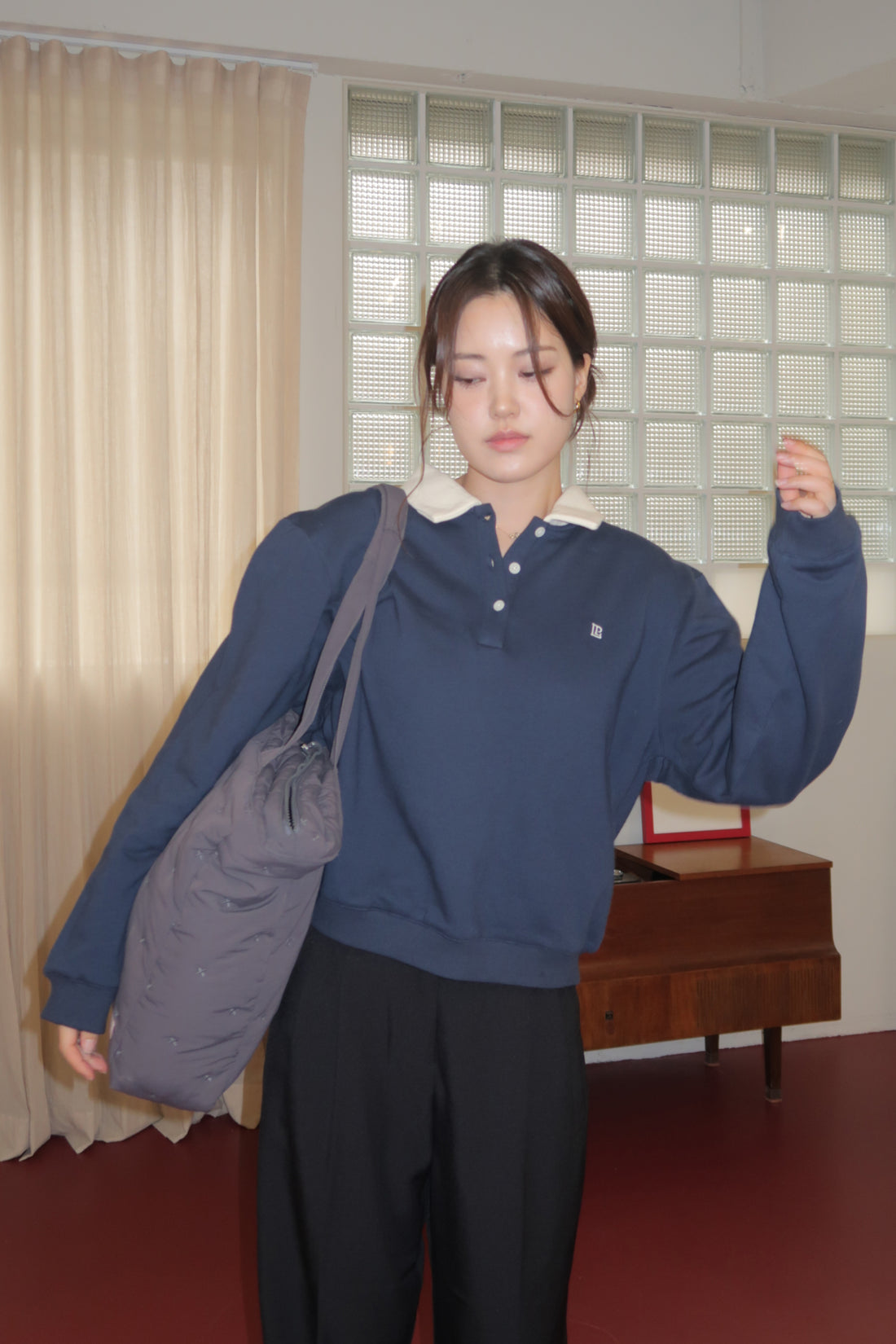 Jude Polo Pullover + Navy - Little Puffy