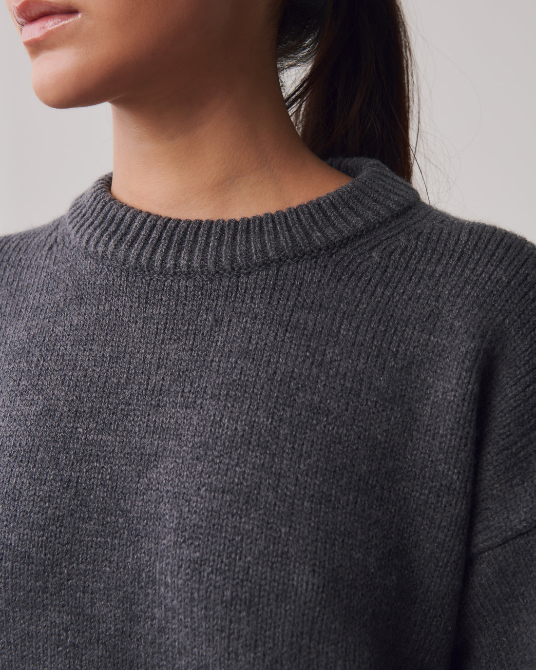 Knit Pullover + Gray - Little Puffy