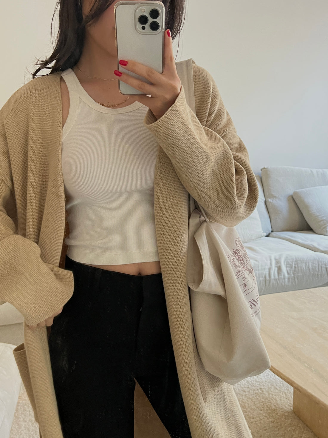 ROBE CARDIGAN - SAND - Little Puffy