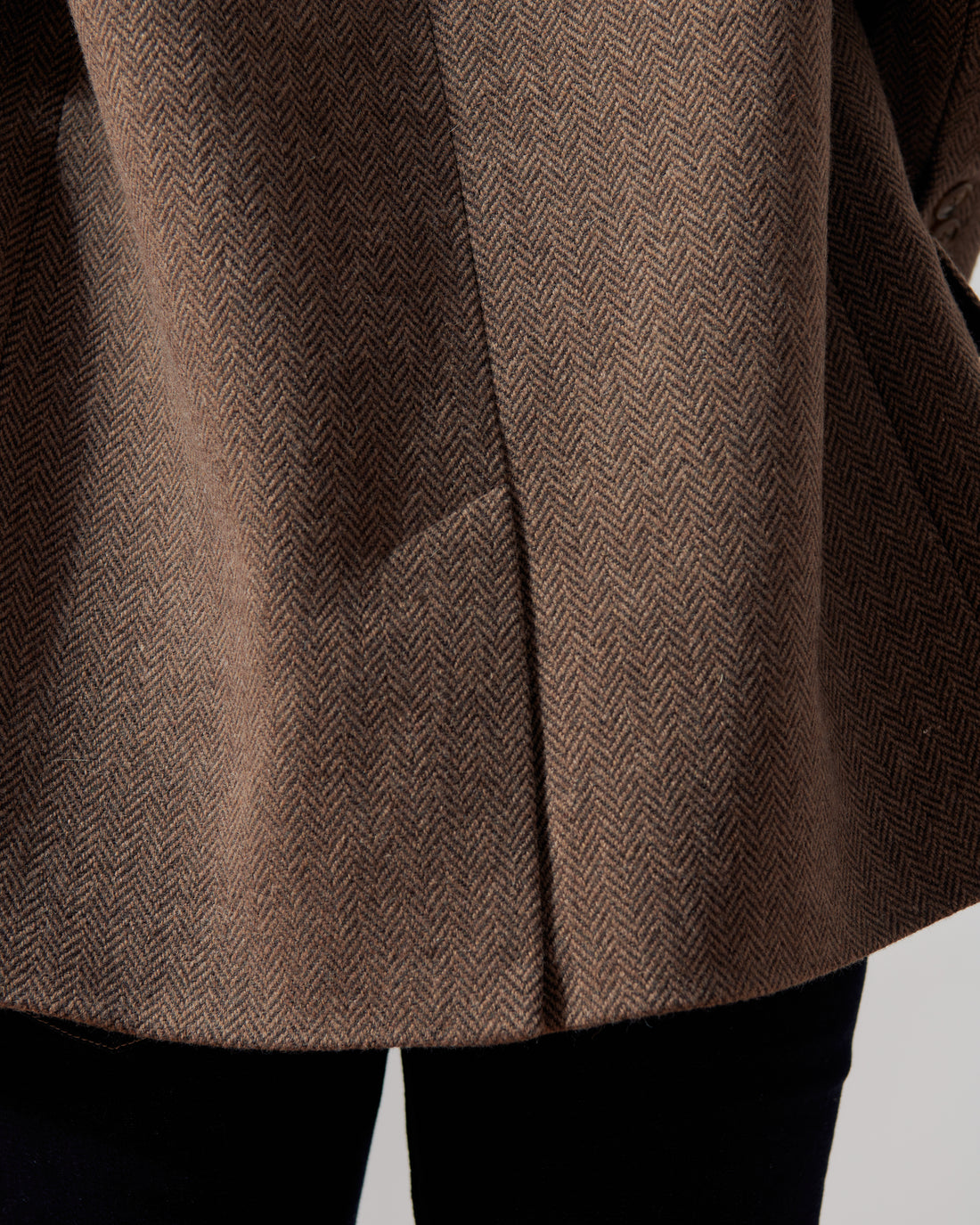 Penny Herringbone Blazer + Brown - Little Puffy