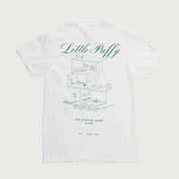 Stay At Home Club T-Shirt + White - Little Puffy