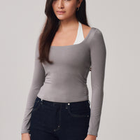Jodie Halter Layer Top + Gray - Little Puffy