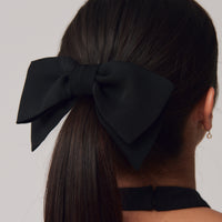 Hair Bow Clip + Black - Little Puffy