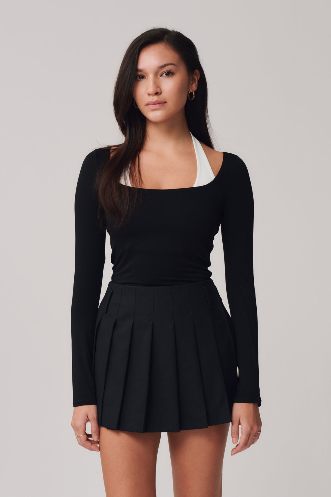 Jodie Halter Layer Top + Black - Little Puffy
