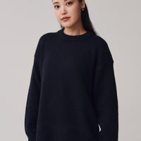 Romi Knit Pullover + Navy - Little Puffy