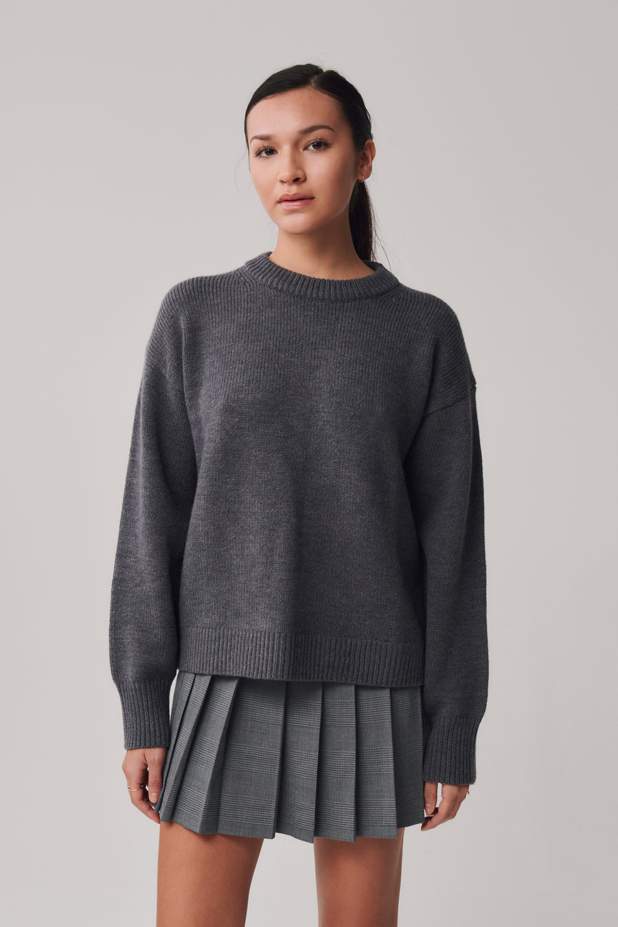 Romi Knit Pullover + Gray - Little Puffy
