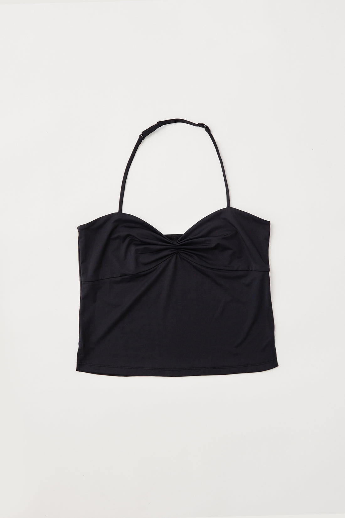 Ruched Halter Top + Black - Little Puffy