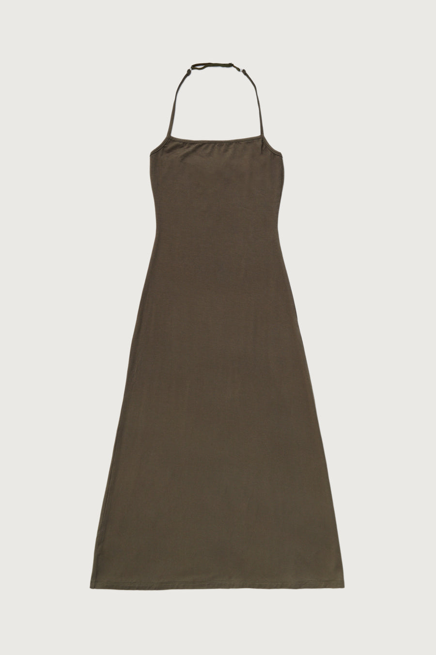 Halter Midi Dress + Olive - Little Puffy