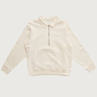 Quarter Zip Pullover + Cream - Little Puffy