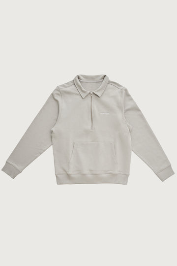 Quarter Zip Pullover + Stone - Little Puffy