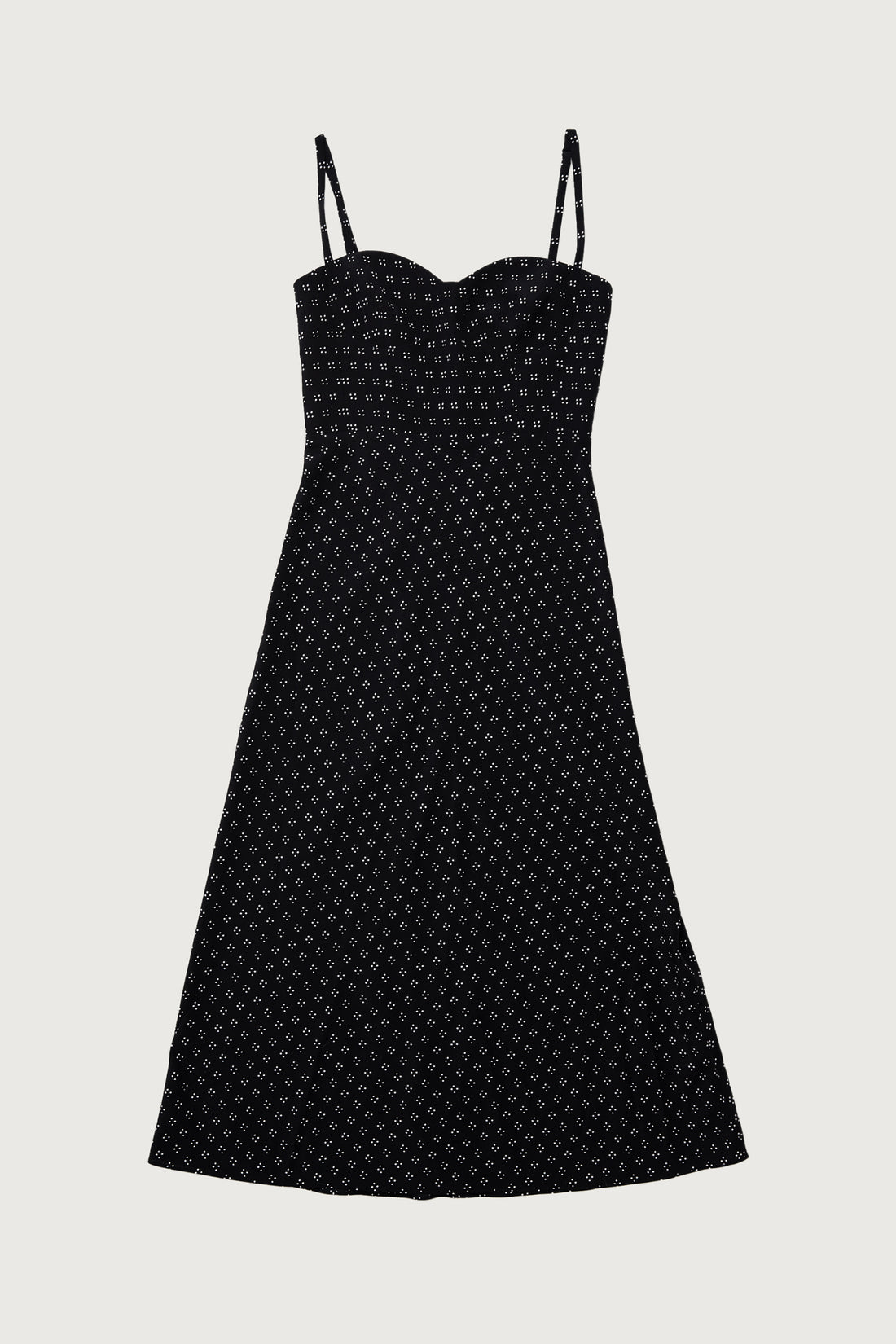 Neive Midi Silk Dress + Black - Little Puffy