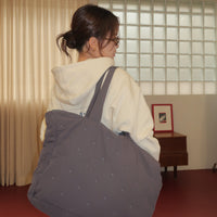 Puffy Travel Tote + Charcoal