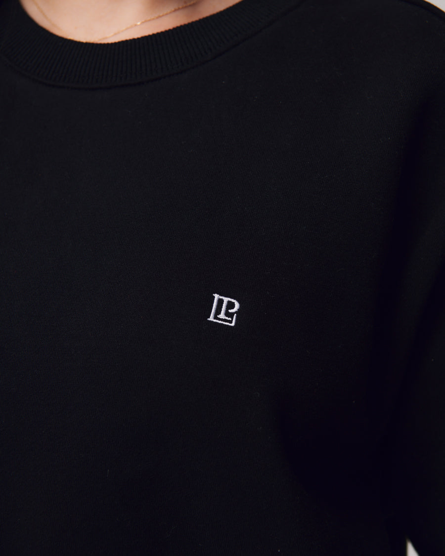 Comfort Crewneck Sweatshirt + Black - Little Puffy