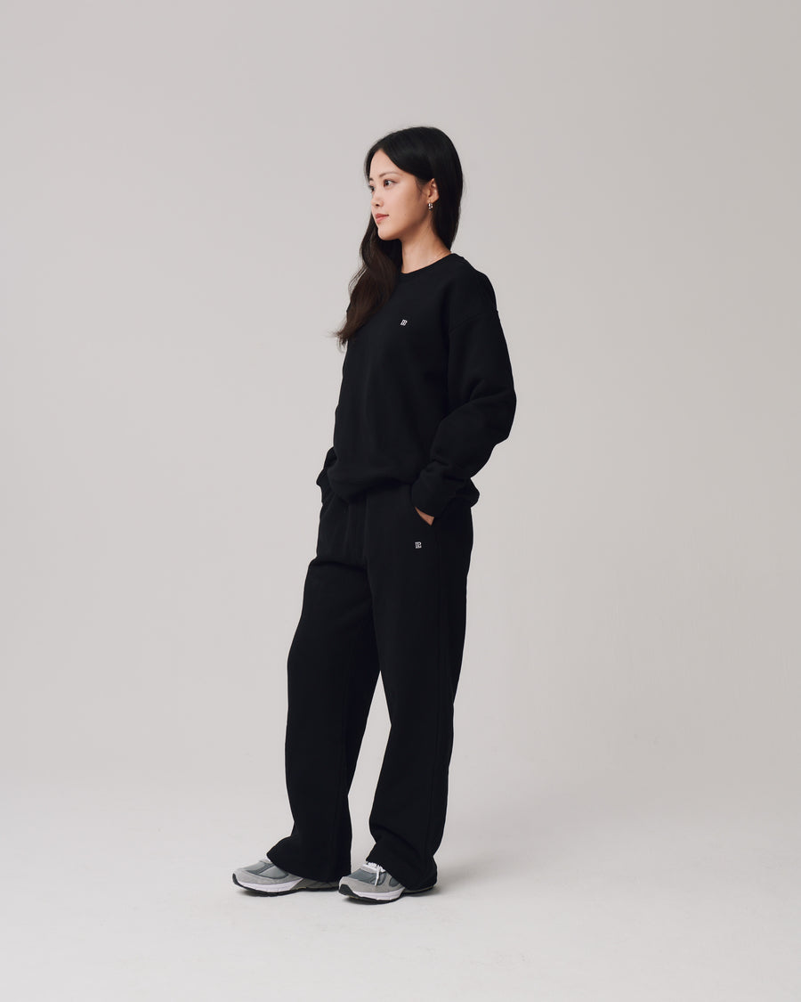 Comfort Crewneck Sweatshirt + Black - Little Puffy