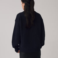 Knit Pullover + Navy - Little Puffy