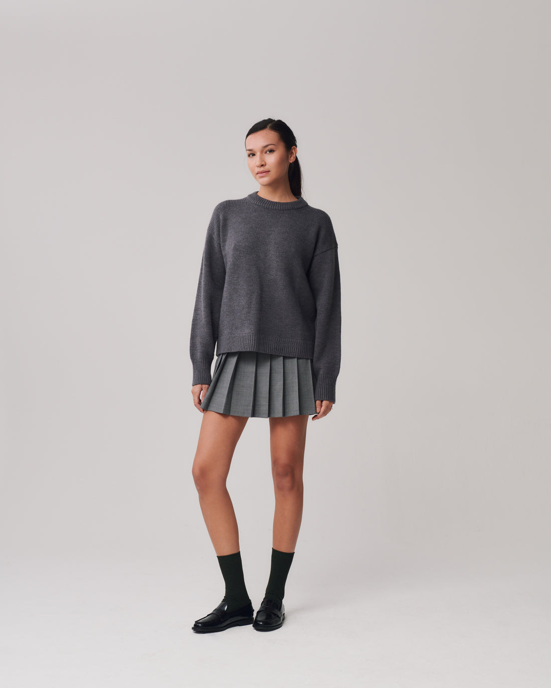 Knit Pullover + Gray - Little Puffy