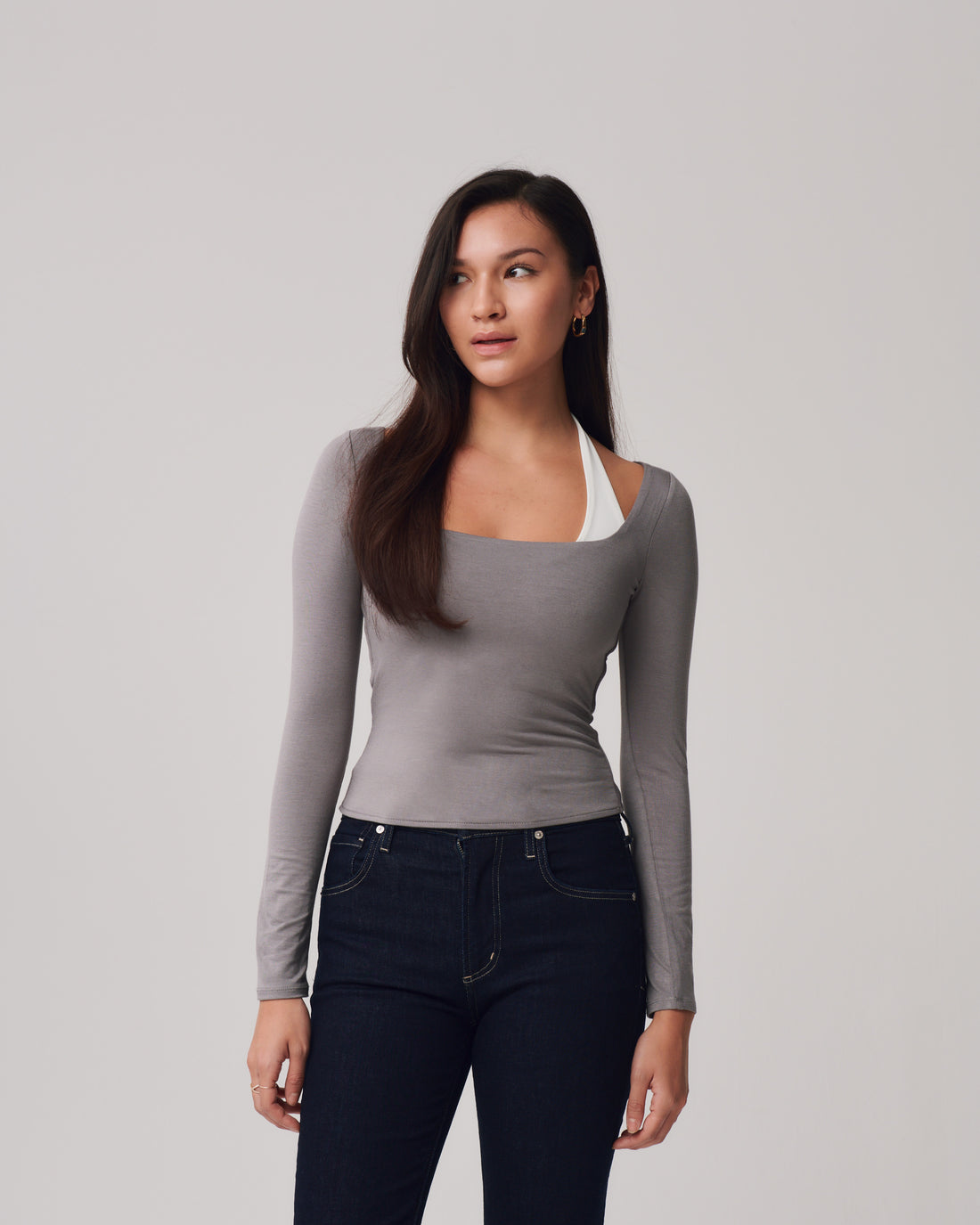 Halter Double Layer + Gray - Little Puffy