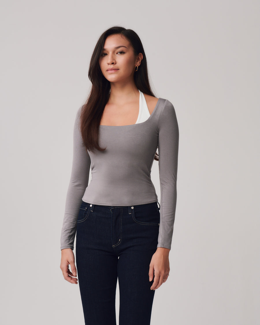 Halter Double Layer + Gray - Little Puffy