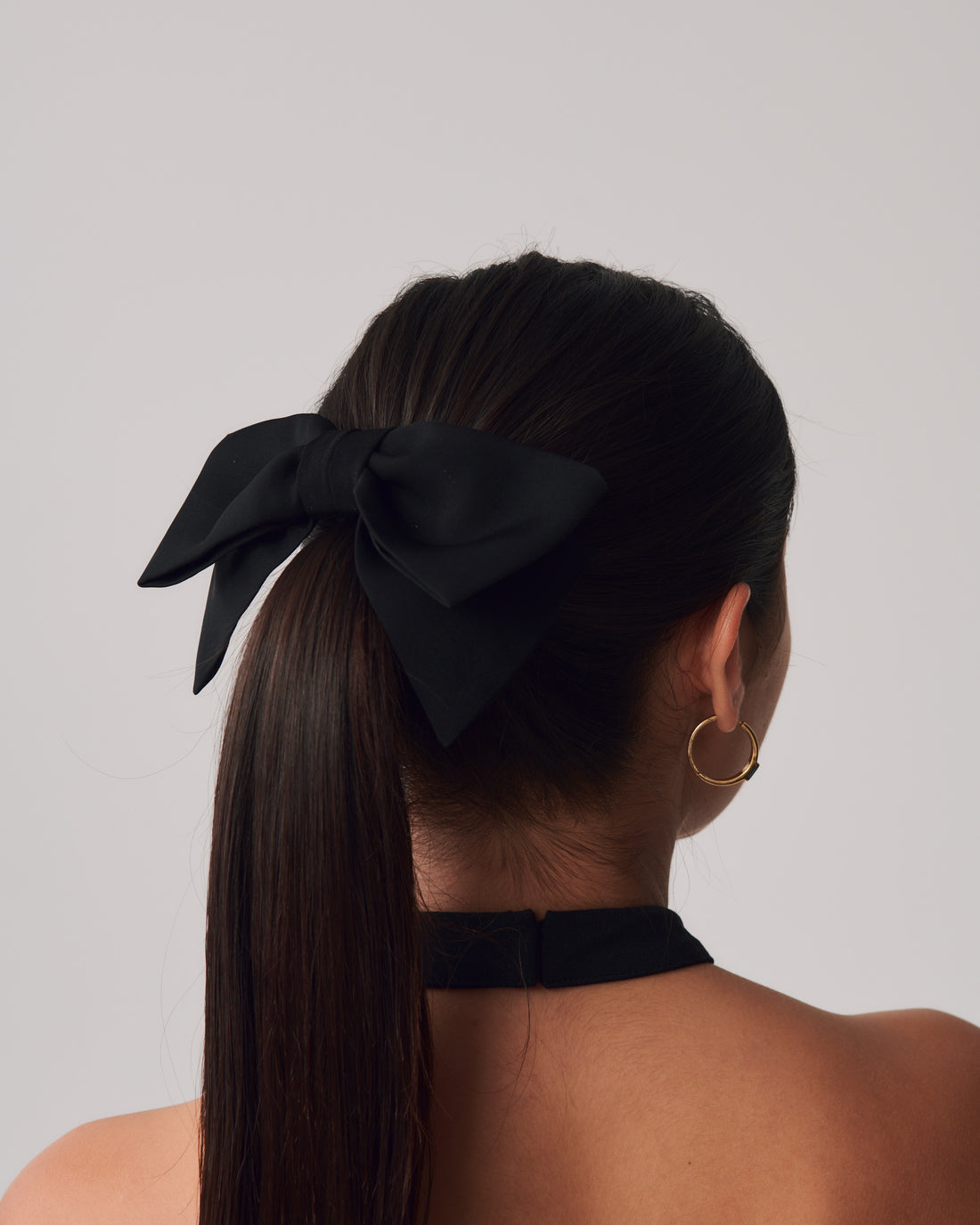Hair Bow Clip + Black - Little Puffy
