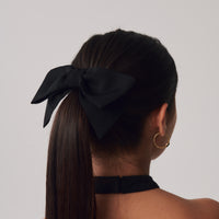Hair Bow Clip + Black - Little Puffy