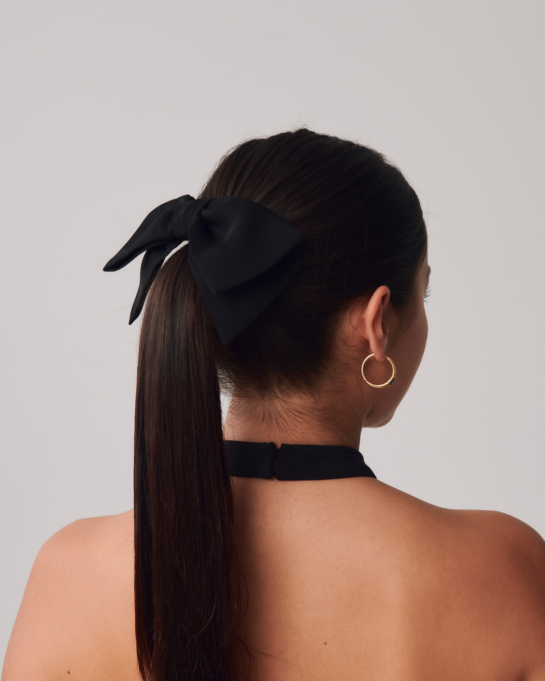 Hair Bow Clip + Black - Little Puffy