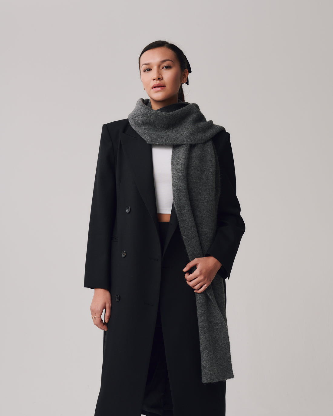 Luca Scarf + Gray - Little Puffy