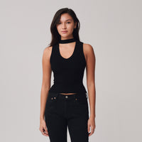 Sleeveless V Knit + Black - Little Puffy