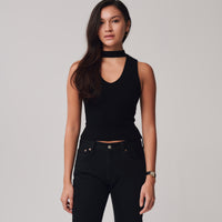 Sleeveless V Knit + Black - Little Puffy