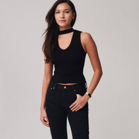 Sleeveless V Knit + Black - Little Puffy