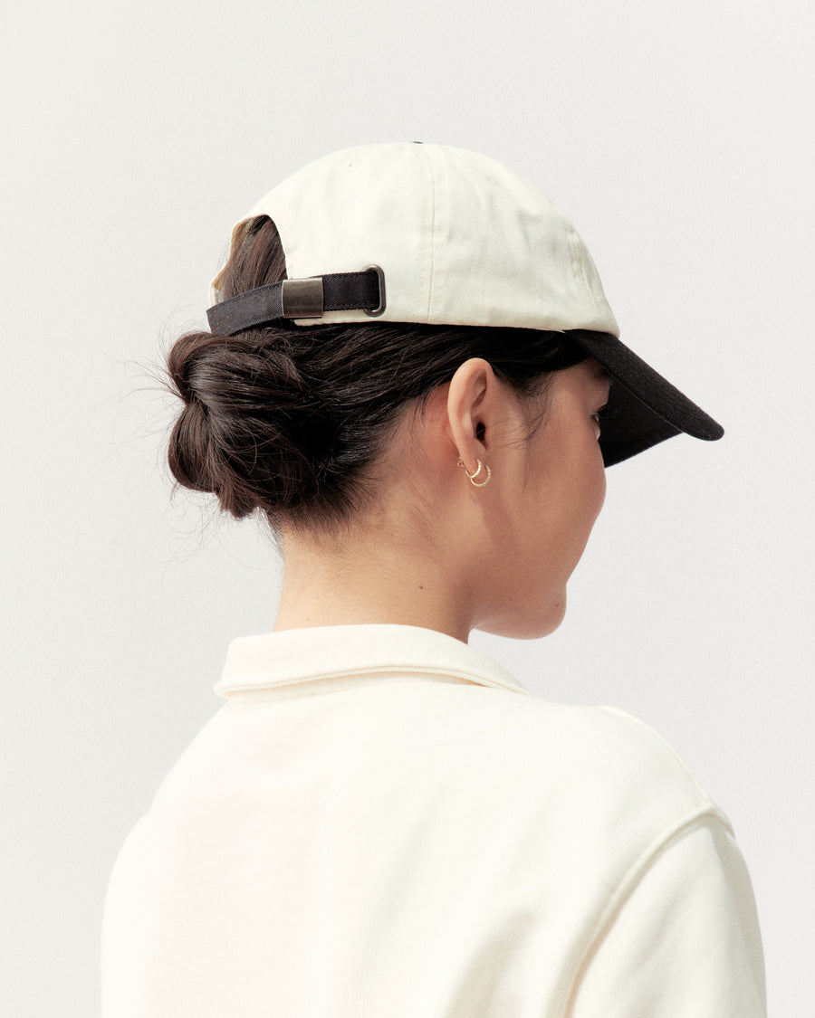 Two Tone Black White Hat - Little Puffy