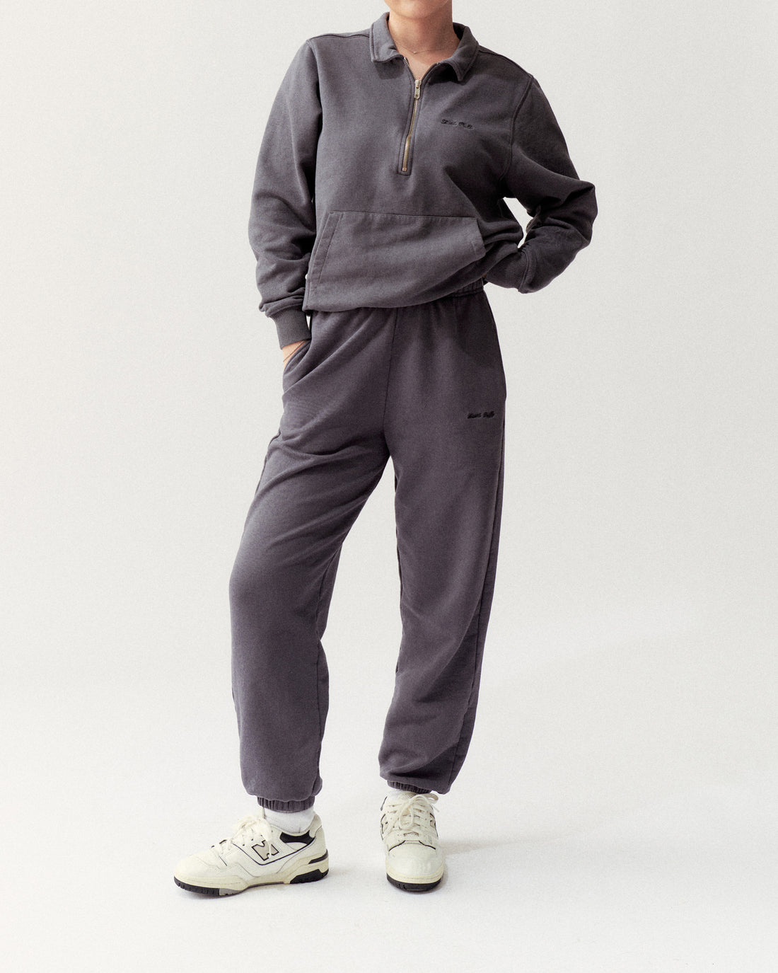 QUARTER ZIP - VINTAGE BLACK - Little Puffy