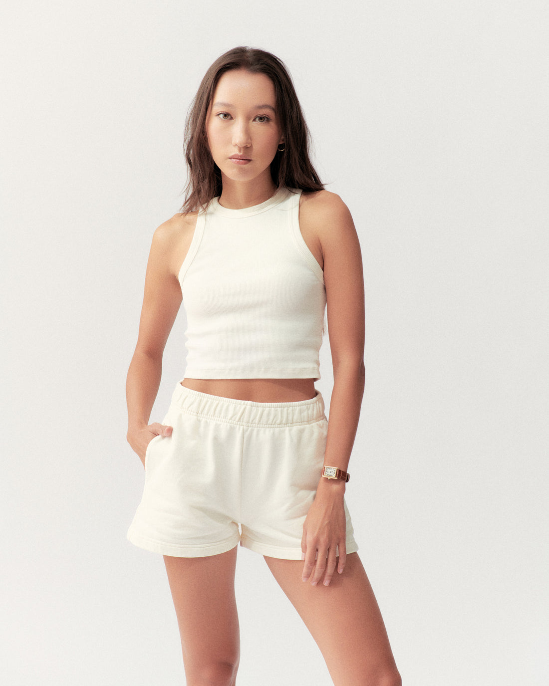 BASIC TANK - CREAM - Little Puffy