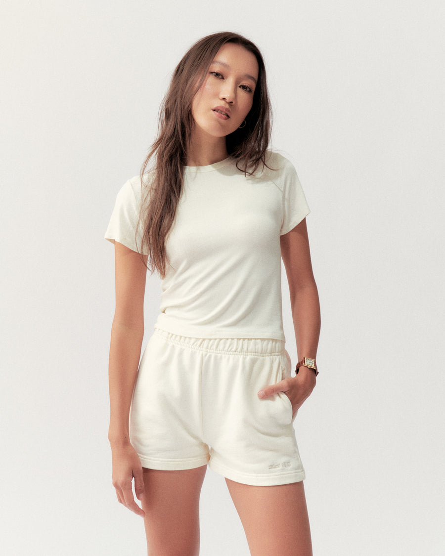 BOXY TEE - CREAM - Little Puffy