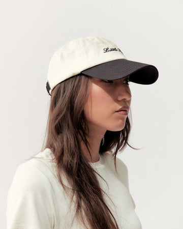 Two Tone Black White Hat - Little Puffy