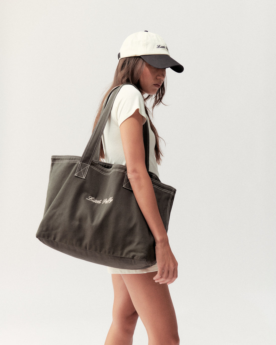 Two Tone Black White Hat - Little Puffy