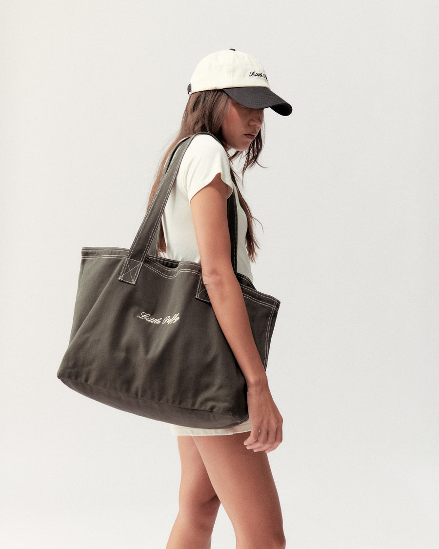 Two Tone Black White Hat - Little Puffy