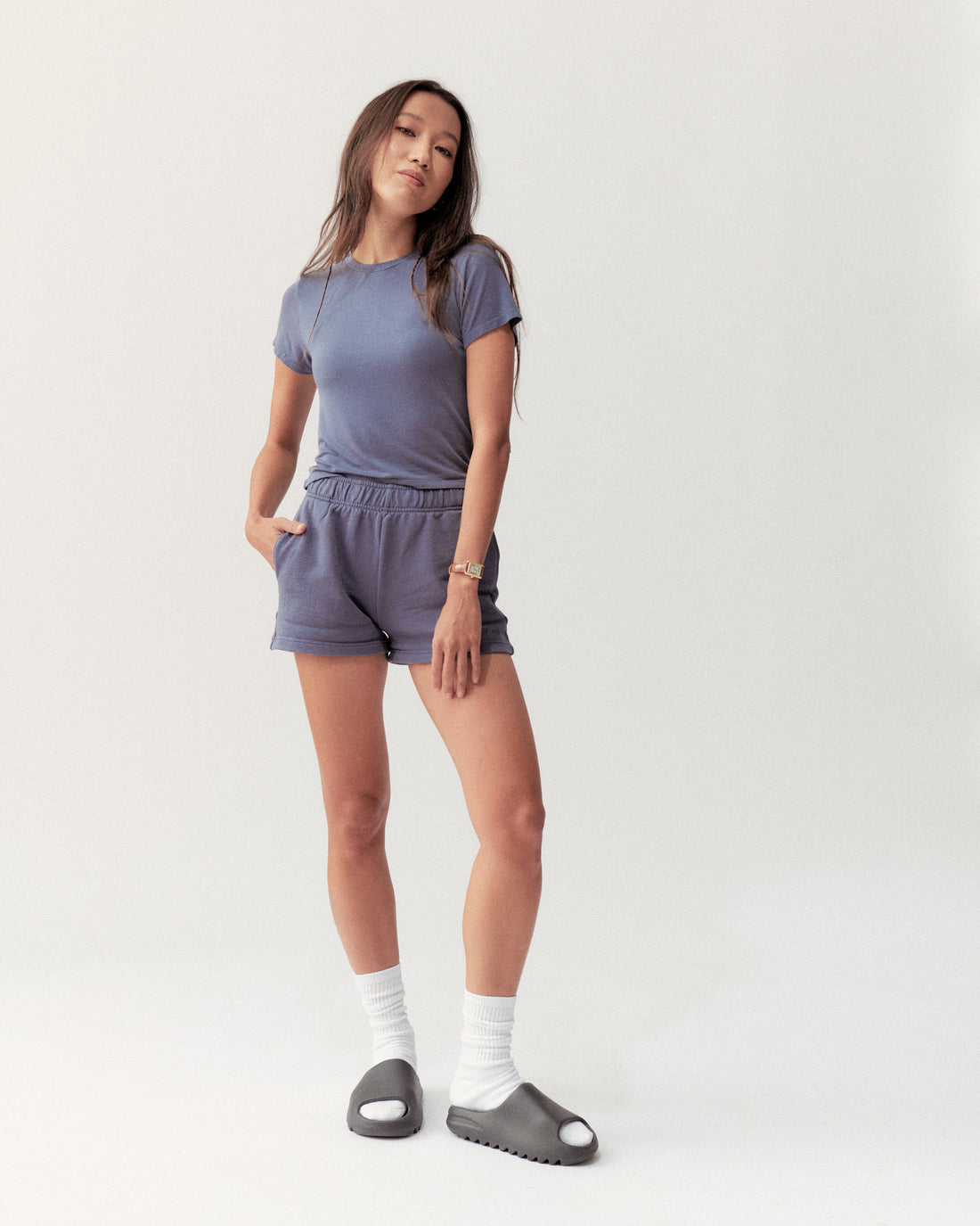 SHORTS - SPACE BLUE - Little Puffy
