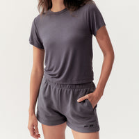 BOXY TEE - VINTAGE BLACK - Little Puffy