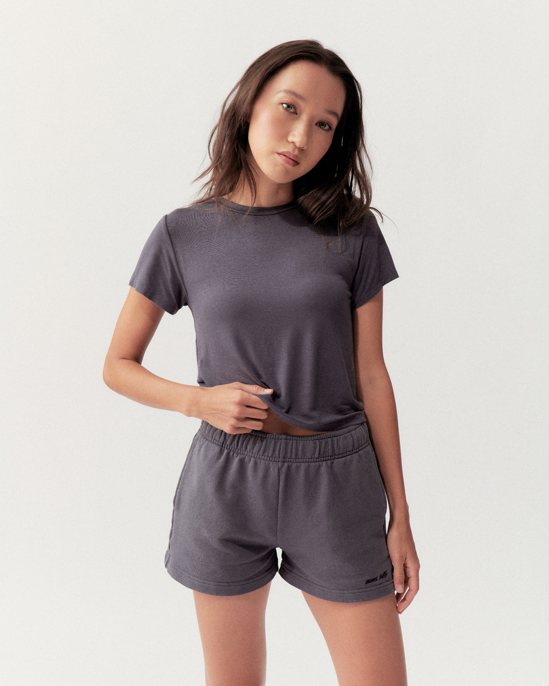 BOXY TEE - VINTAGE BLACK - Little Puffy