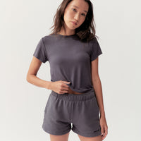 BOXY TEE - VINTAGE BLACK - Little Puffy