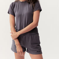 BOXY TEE - VINTAGE BLACK - Little Puffy