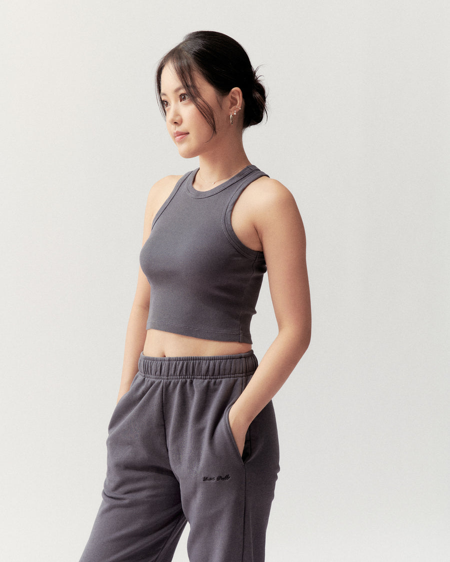 BASIC TANK - VINTAGE BLACK - Little Puffy